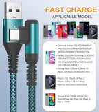 sweguard USB Type C Charger Cable Right Angle iPhone 16 Charger Nylon Braided - Image 2