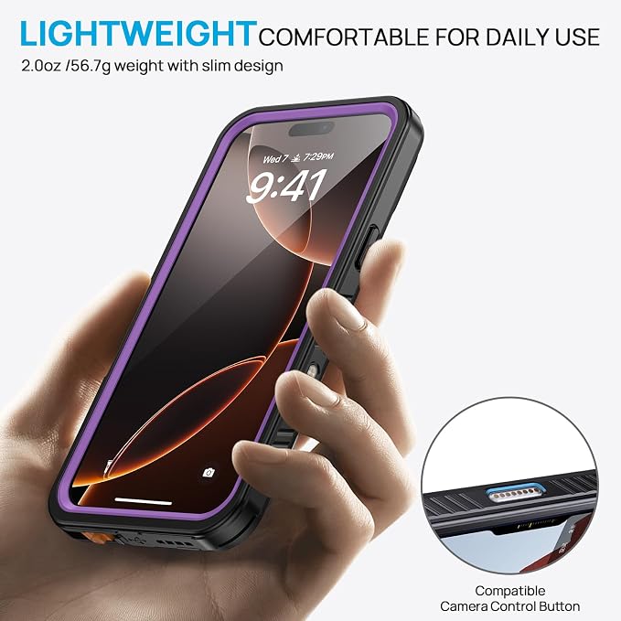 Lanhiem for iPhone 16 Pro Max Case, IP68 Waterproof Dustproof Shockproof Cases - Image 4