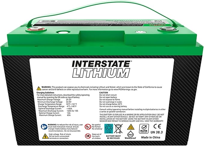 Interstate Batteries 24V 60Ah Group Size 31M Lithium Marine/RV Deep Cycle - Image 8