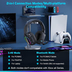 FC200 Wireless Gaming Headset for PS5, PS4-2.4GHz USB Foldable Headphones - Image 7