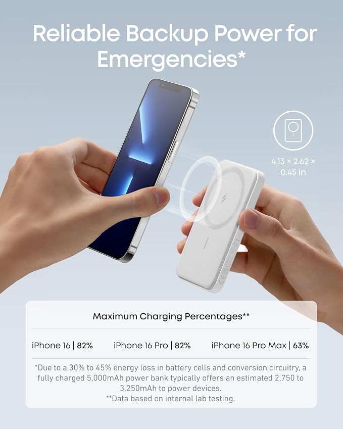 Anker 621 Magnetic Portable Charger, 000mAh Wireless Power Bank - Image 3