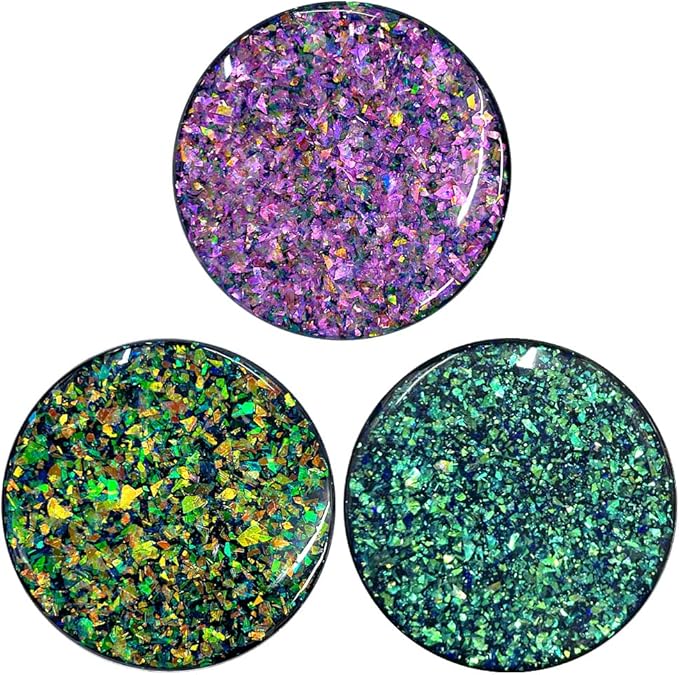 3 Pack Fashionable Clear Glitter Expandible Collapsible Moblile Phone Grip - Image 2