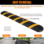 Heavy Duty Speed Bumps for Driveway, 2 Channel Modular Traffic Speed Bump Hump - Image 5