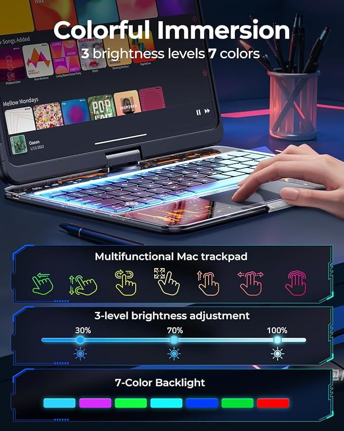 TSQQST Clear Wireless Keyboard Case - Image 3