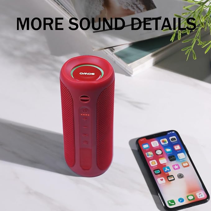 SOWO Portable Bluetooth Speaker, Waterproof IPX7, 25W Loud Wirelss Speaker - Image 9