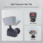 Mini Camera Monitor Mount with Cold Shoe, Aluminum Cold Shoe Mount Adapter with - Image 3