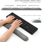 UnivoColors Design-Wave Keyboard Wrist Rest, Artificial Sheepskin+Memory - Image 2