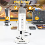 ZealSound USB Microphone, Quick Mute Noise Cancel - Image 2