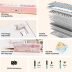 EPOMAKER TH108 Full Size Mechanical Keyboard, Wireless Gaming Keyboard - Image 3