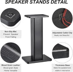 MECCANIXITY Wood Speaker Stands, 2 Pack 19.7 Inch Universal Speaker Stand - Image 3
