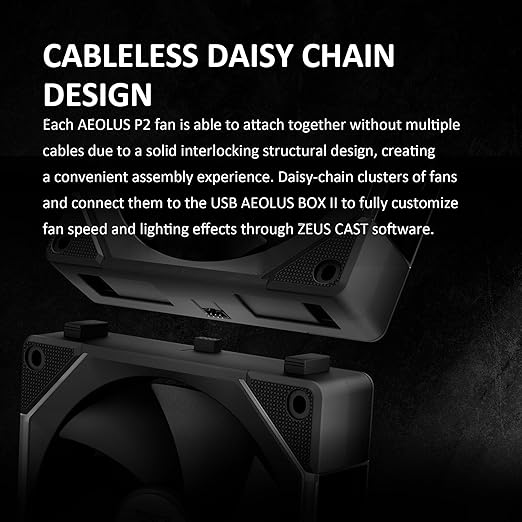 GAMDIAS Aeolus P2-1203U 120mm ARGB PWM Fan, Include Reverse Fan Blade x3 - Image 3
