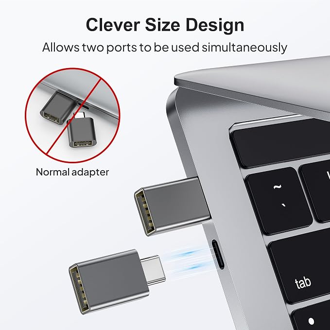 Elebase USB C to USB Adapter 4Pack, USBC Male to USB 3.0 Female MacBook Pro Air - Image 3
