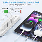 3Pack iPhone Fast Charger, 10FT iPhone Charger Fast Charging USB C to Lightning - Image 2