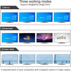 CKLau 2 Port USB 3.0 Quad Monitor KVM Switch HDMI 2.1 8K@60Hz 4K@144Hz - Image 5