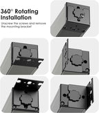 JUNNUJ Heavy Duty Power Strip Wall Mount, 20 Amp Surge Protector 1200J Metal 8 - Image 3
