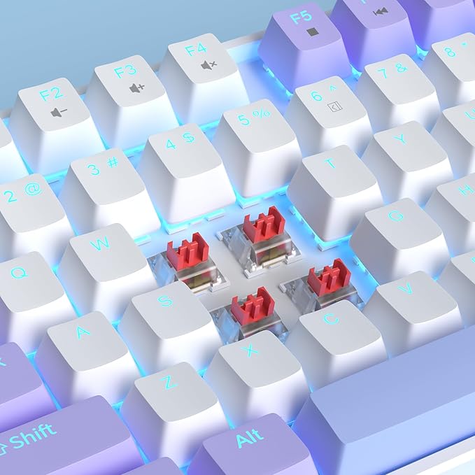 MageGee 75% Mechanical Gaming Keyboard, LED Blue Backlit, 87 Keys Compact TKL - Image 3