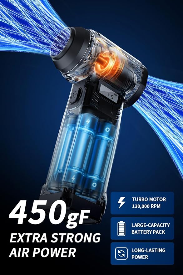 Instant Dust Removal — Compressed Air Duster 90, 000 RPM - Image 2