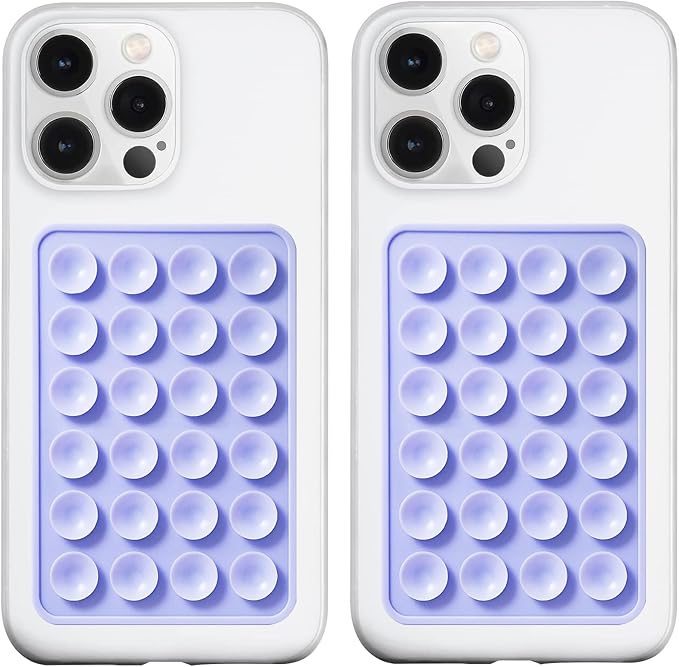 2 Pack Silicone Suction Phone Case Mount, Silicon Adhesive Phone Grip by LvShuLiangPin