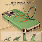COOLQO for iPhone 15 Pro Max Case 6.7'' Upgraded 360° Spin Magnetic Stand - Image 3
