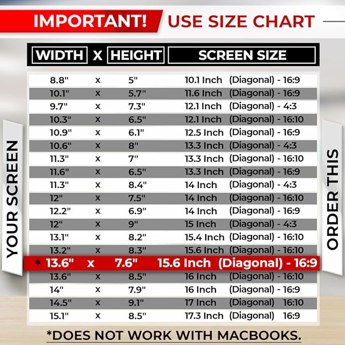 15.6 Inch 16:9 Laptop Privacy Screen Filter - Image 7