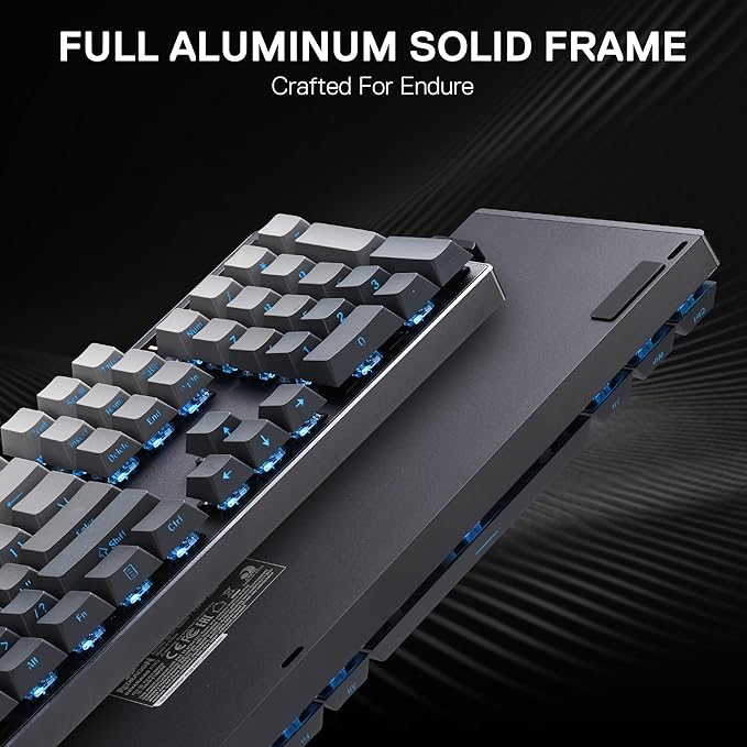 Redragon K556 PRO 104 Keys Wireless RGB Gaming Keyboard, Tri-Mode Aluminum - Image 5