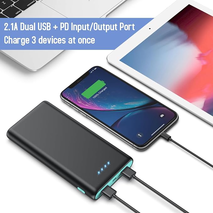 Portable Charger Power Bank 25, 5V/3A USB C in&Out Fast Phone Charging - Image 6