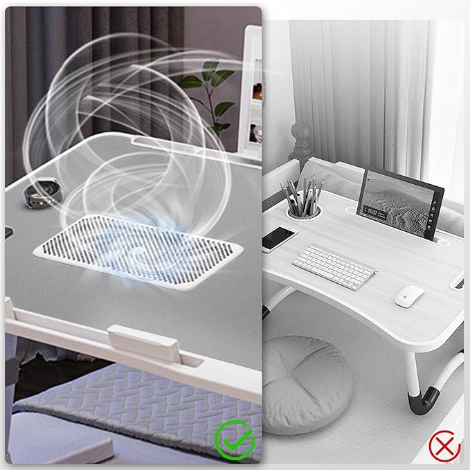 Laptop Lap Desk with Cooling Fan - Image 4
