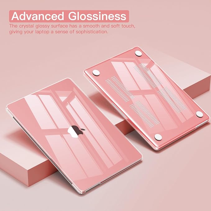 CISSOOK Compatible with MacBook Air 13.6 inch Case Pink 2022 2023 2024 2025 - Image 3