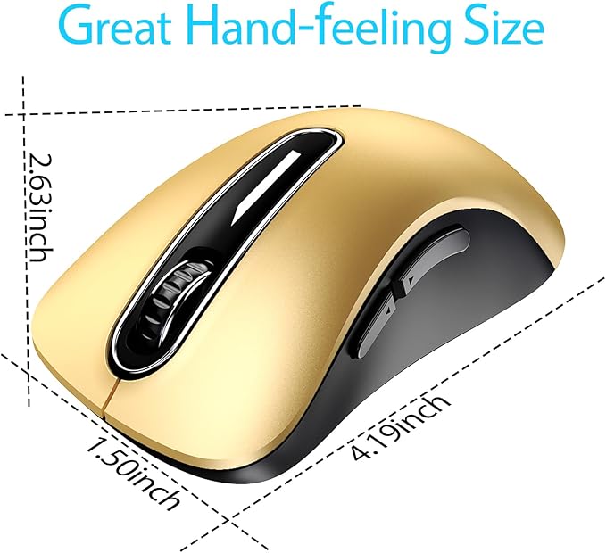 memzuoix 2.4G Wireless Mouse, 1400 DPI Mobile Optical Cordless Mouse - Image 7