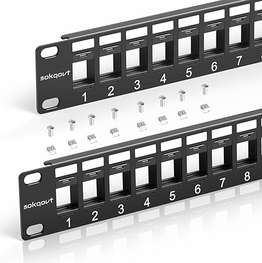 24 Port Blank Keystone Patch Panel by Unknown