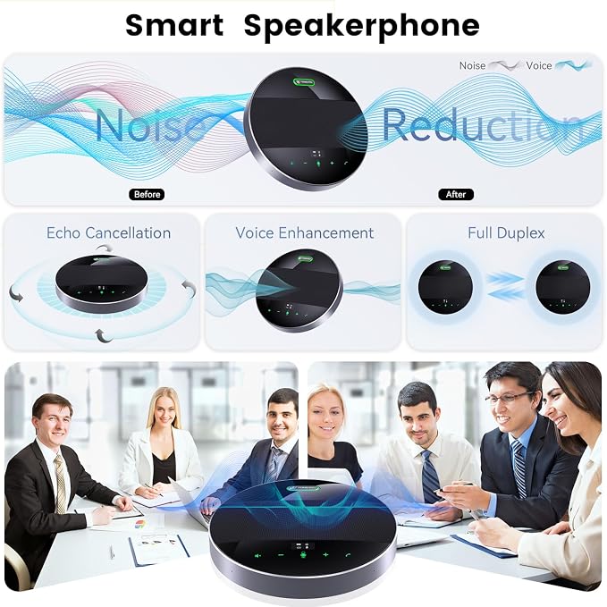 2-in-1 Conference Speaker and Microphone, Daisy Chain Wireless Bluetooth - Image 2
