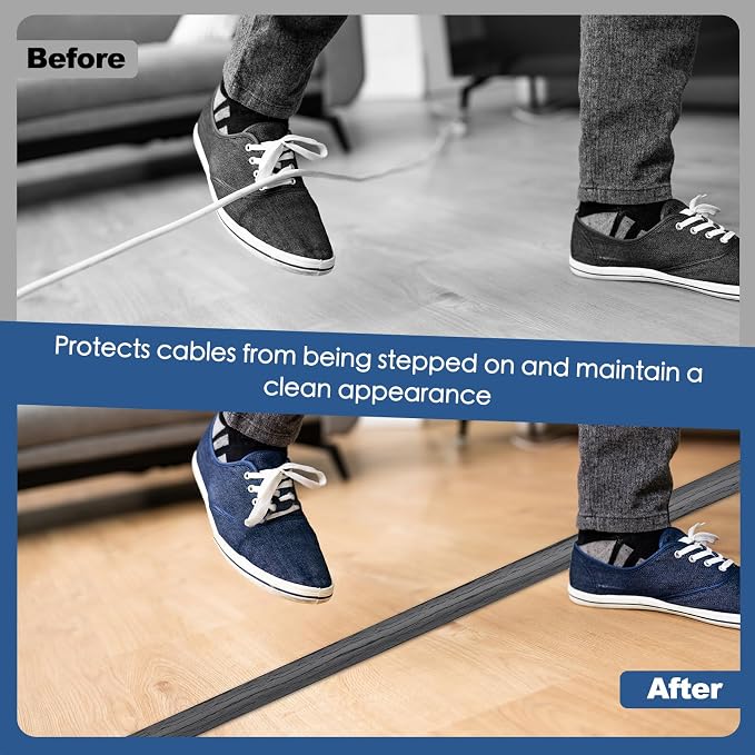 Floor Cord Cover for Wires on Floor Self Adhesive Cord Hider Floor Cable - Image 4