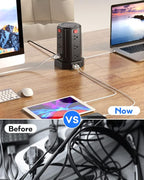 Power Strip Surge Protector, 10 Ft Extension Cord - Image 4