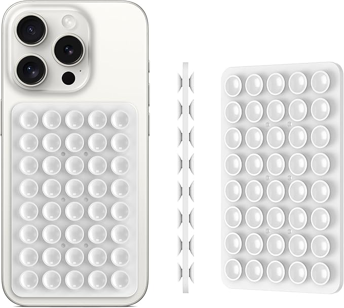 Silicone Double Sided Suction Phone Case Mount, Detachable Hands Free & Strong by CMZZ