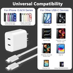 Charger for iPhone 16 15, Fast Dual Port USB C Charger Block, Double Type C - Image 3