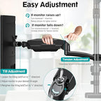 MOUNT PRO Triple Monitor Mount for Max 32" Computer Screen, Adjustable 3 - Image 3
