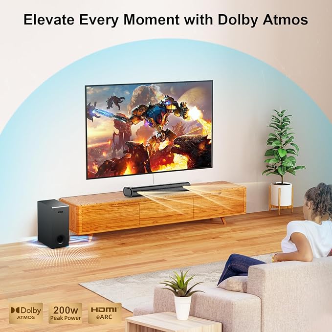 Hiwill 2.1CH Dolby Atmos Soundbar - Image 2