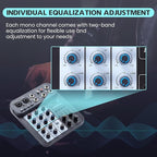 4 Channel DJ Audio Mixer, DJ Mixers Sound Board, Sound Mixer Board XLR 1/4" - Image 4