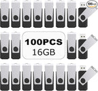TOPESEL 100PCS 16GB Bulk USB 2.0 Flash Drive Swivel Memory Stick Thumb Drives by TOPESEL