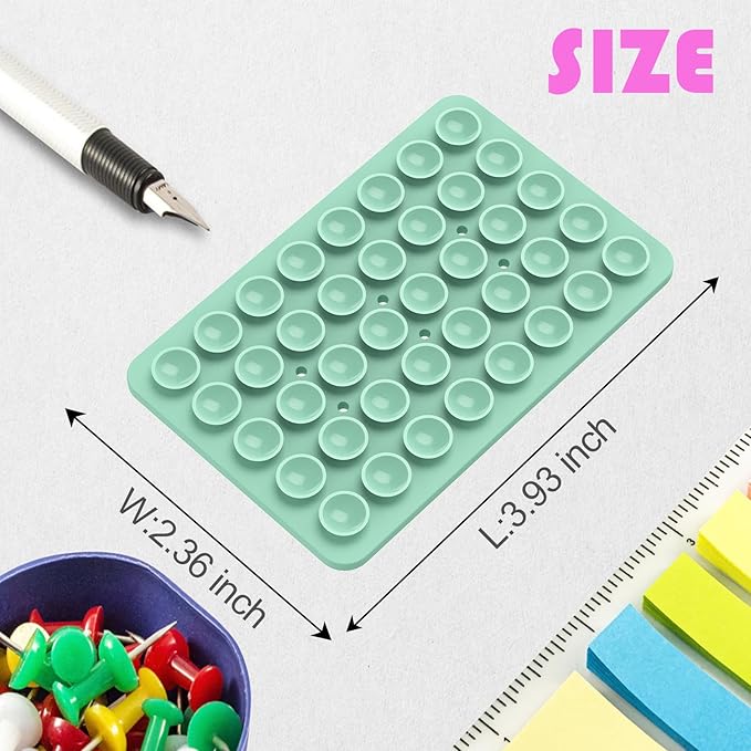 2PACK Silicone Double Sided Suction Phone Case Mount, Detachable Hands Free & - Image 5