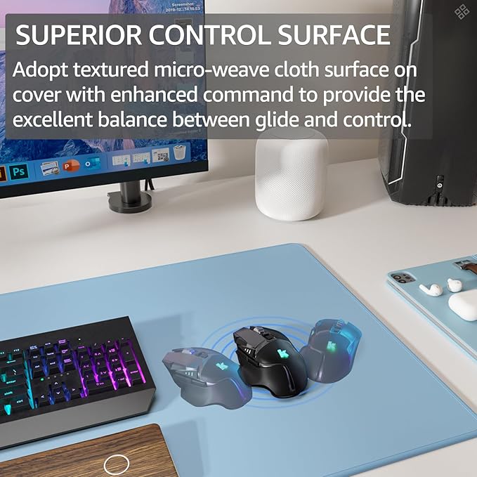 KTRIO Large Gaming Mouse Pad Desk Mat, Superior Micro-Weave Cloth, Non-Slip - Image 2