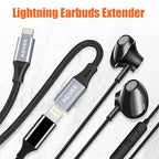 AGVEE 4 inch Lightning Extension Cable, Braided Female to Male Extender Full - Image 4