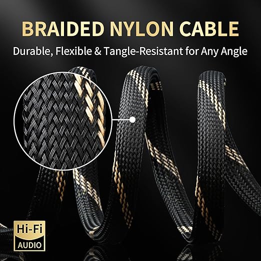 10 AWG Audiophile HiFi Speaker Audio Cable–4N OFC Core, 24K Gold-Plated Banana - Image 4