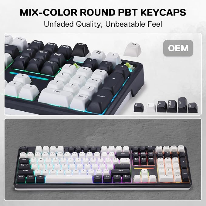 Redragon K745 PRO Wireless Gasket RGB Gaming Keyboard, 108 Keys Mechanical - Image 8