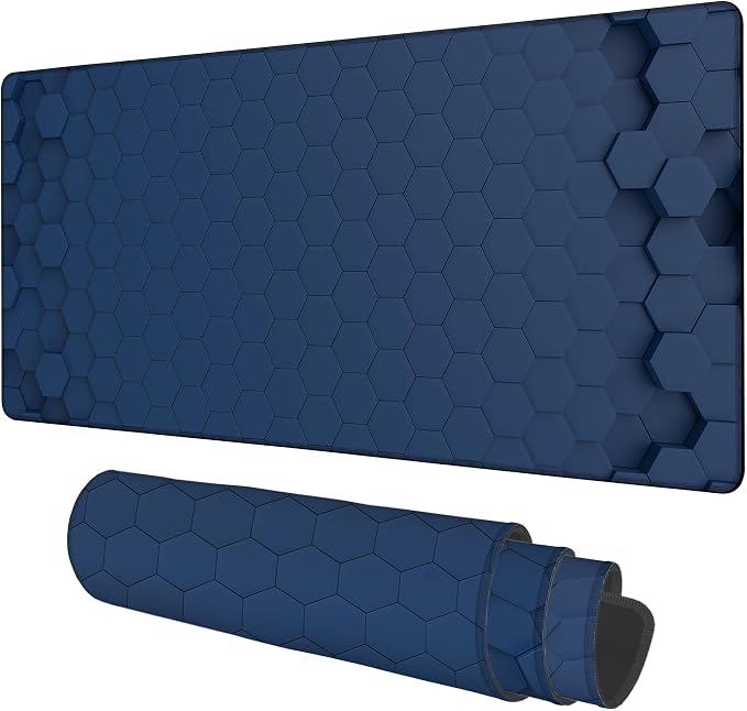 Large Mouse Pad Hexagon Style Gaming Desk Pad Computer Keyboard Non-Slip by Unknown