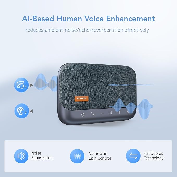 NUROUM A15 Conference Speaker and Microphone, Portable&Scalable Bluetooth - Image 5
