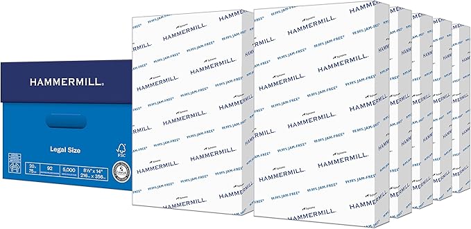Hammermill Printer Paper, 20 lb Copy Paper, 8.5 x 14 by Hammermill