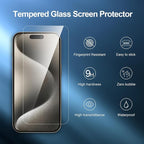NEW'C 3 Pack Designed for iPhone 15 Pro Max Screen Protector, Enhanced Tempered - Image 4