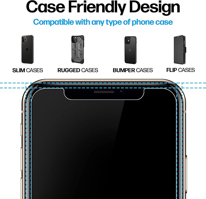 Power Theory Designed for iPhone Xs Max Screen Protector Tempered Glass - Image 4