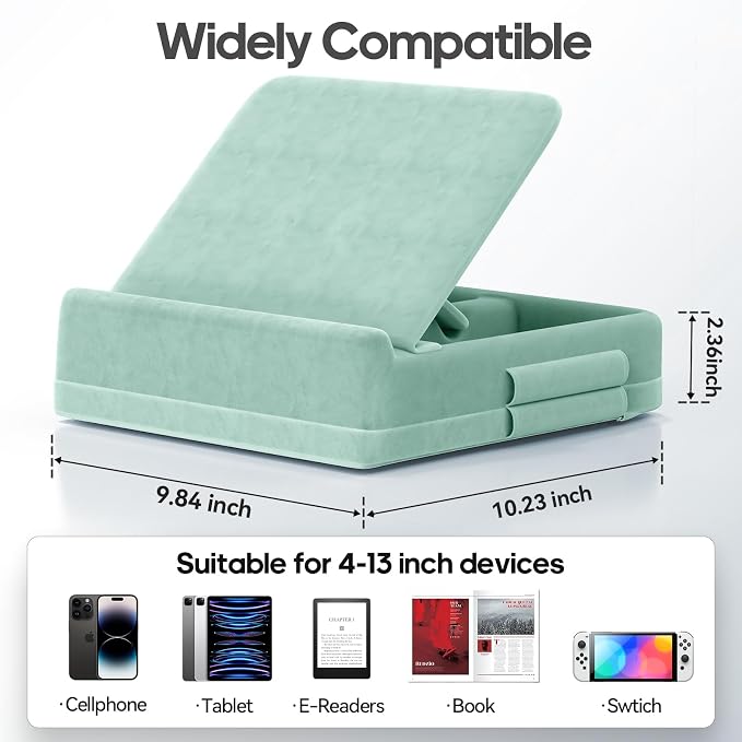 KDD Tablet Pillow Stand with Storage, Foldable iPad Holder - Image 8